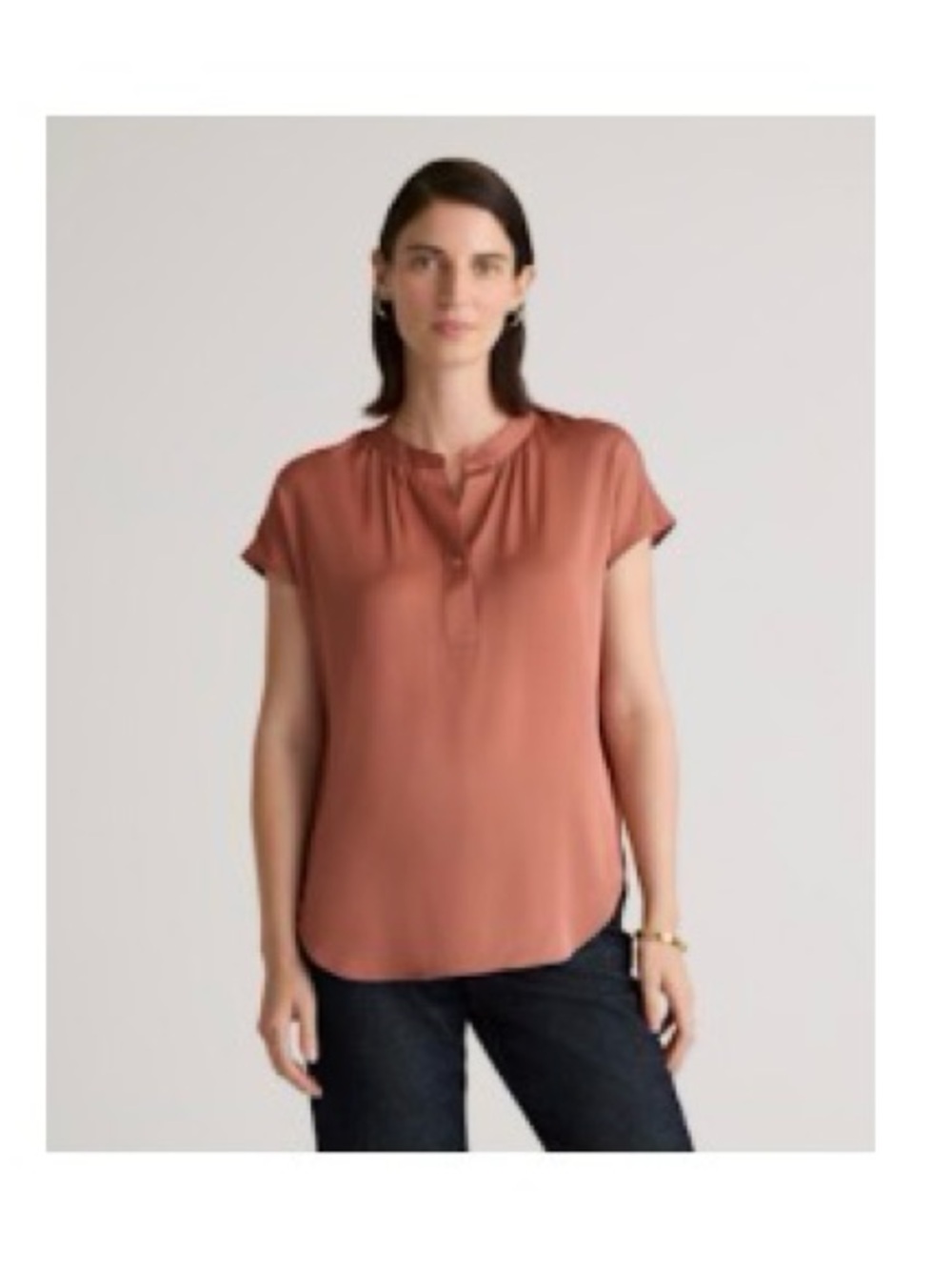 Quince Washable Silk Dolman Sleeve Blouse in Dusty Rose (discontinued)